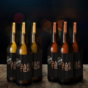 botellas de cerveza belgian y honey